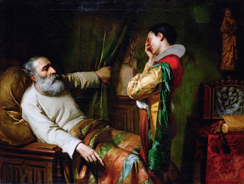Colón al final de su vida. Óleo por Claude Jacquand. 1870. Museo de Le Havre