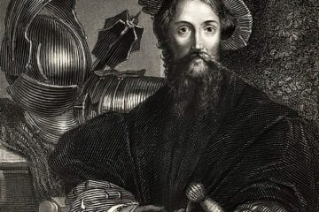 Cristóbal Colón (1451-1506) (grabado) de Parmigianino