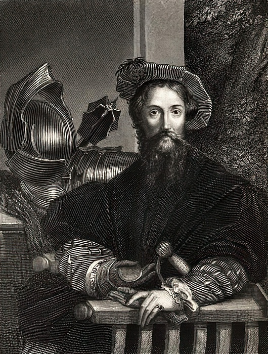 Cristóbal Colón (1451-1506) (grabado) de Parmigianino